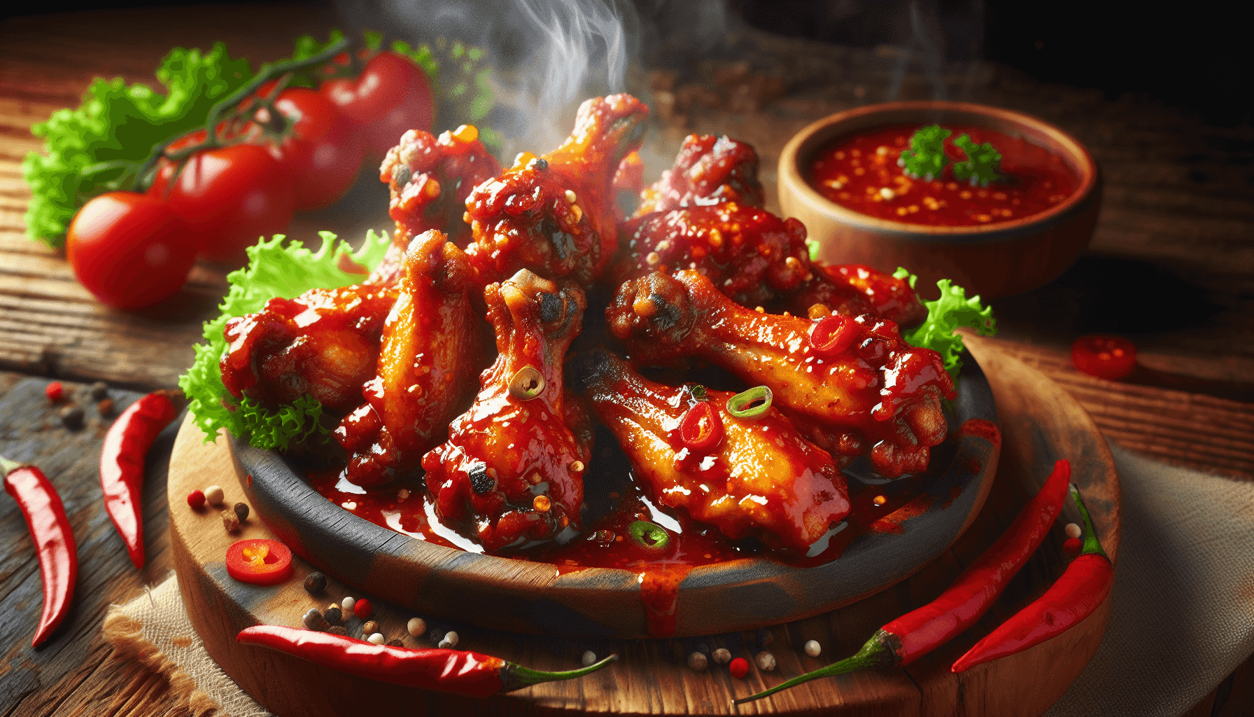 Spicy chicken wings